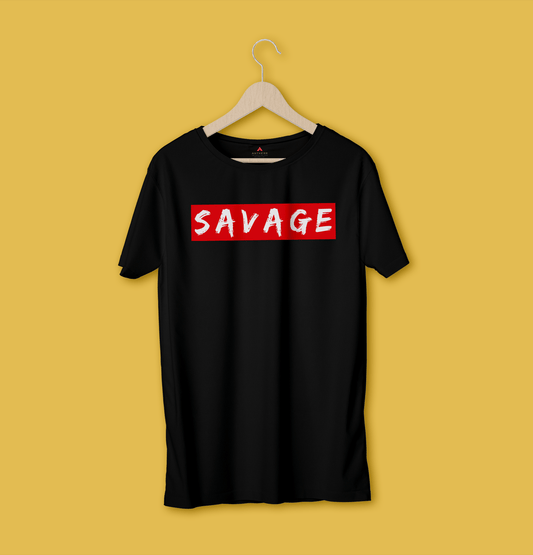 "SAVAGE" - HALF-SLEEVE T-SHIRT.