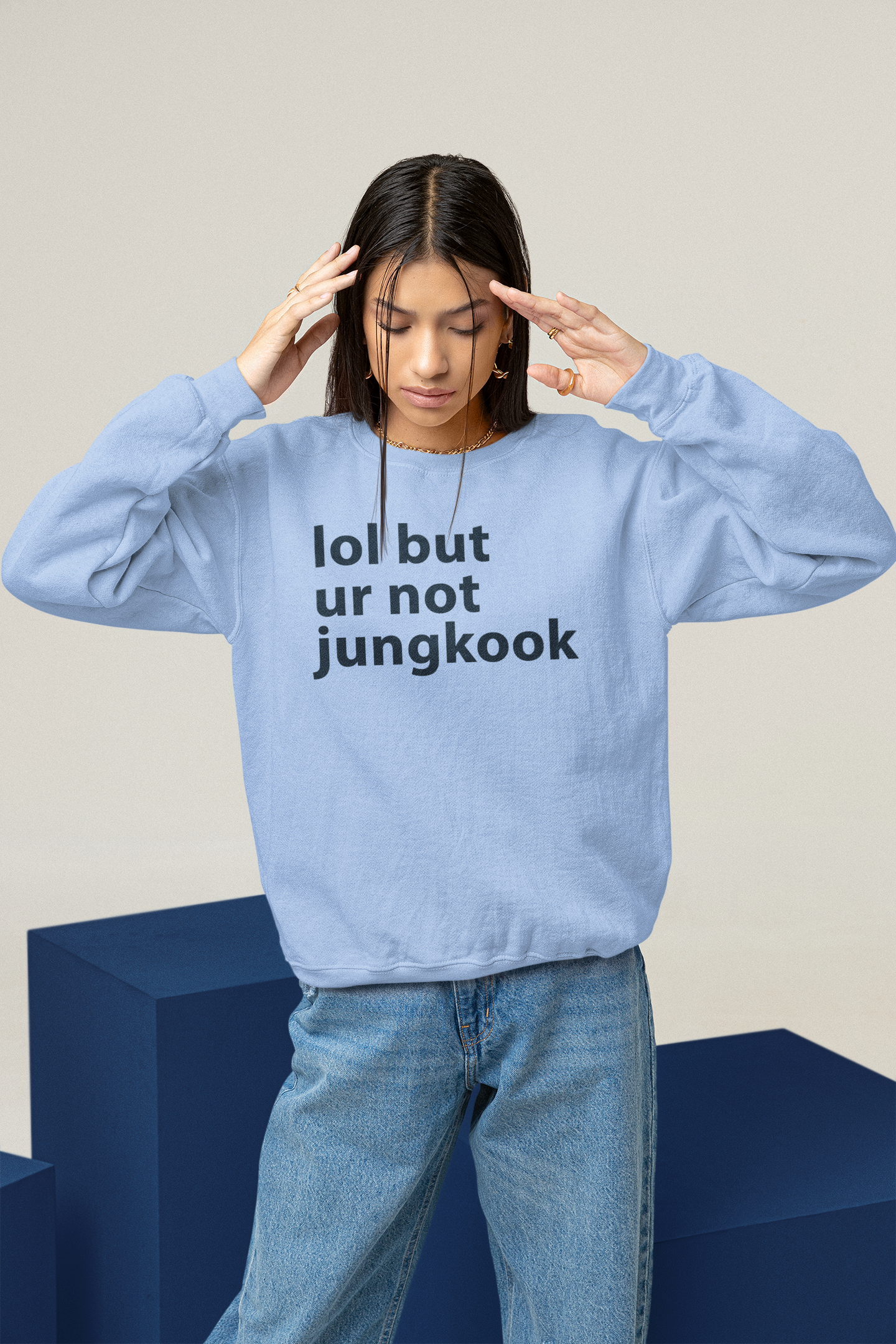 Lol but ur not Jungkook: BTS - Winter Sweatshirts SNOW BLUE