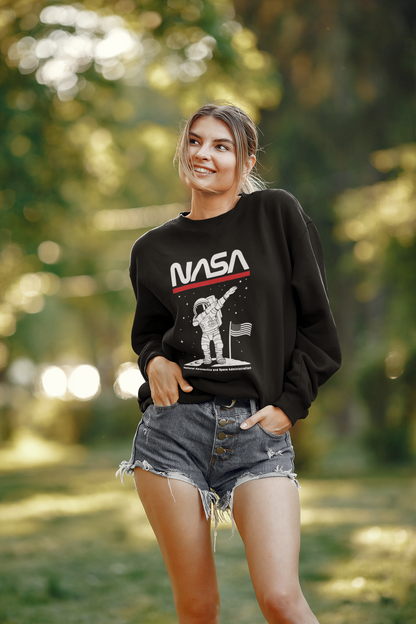NASA Astronaut Dab: ALIEN & SPACE- Winter Sweatshirts BLACK