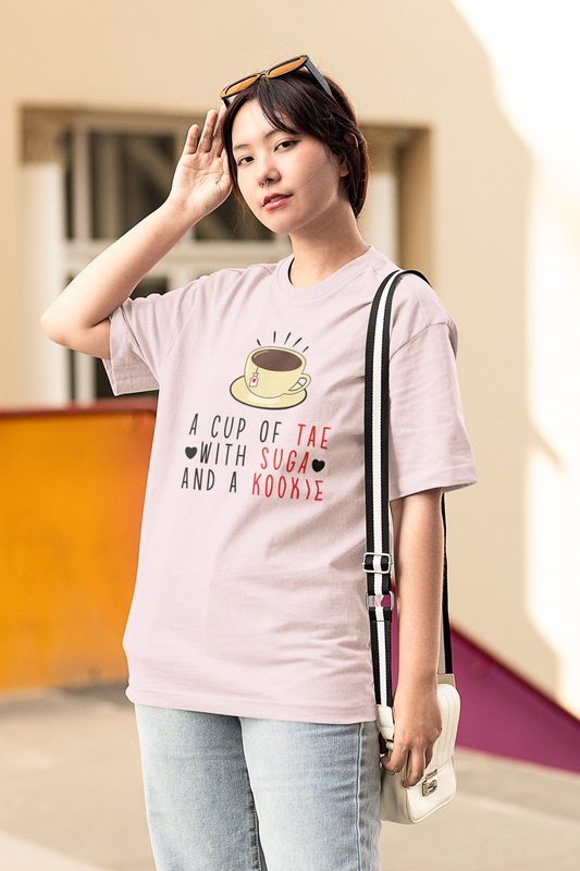 A cup of Tae: BTS - HALF-SLEEVE T-SHIRTS BABY PINK