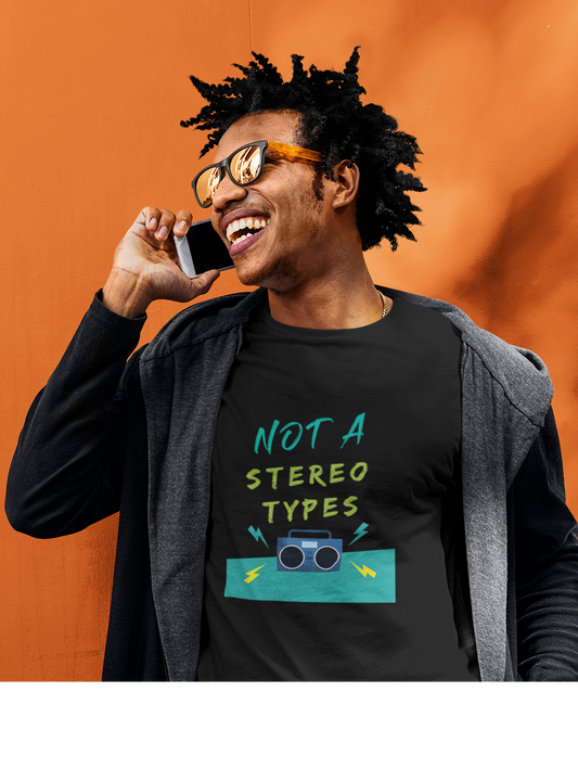 NOT A STEREOTYPE Unisex Regular Fit T-shirts BLACK