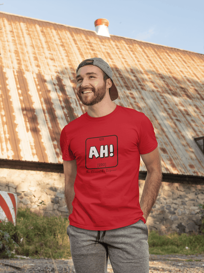 "AH" - HALF-SLEEVE T-SHIRT'S RED