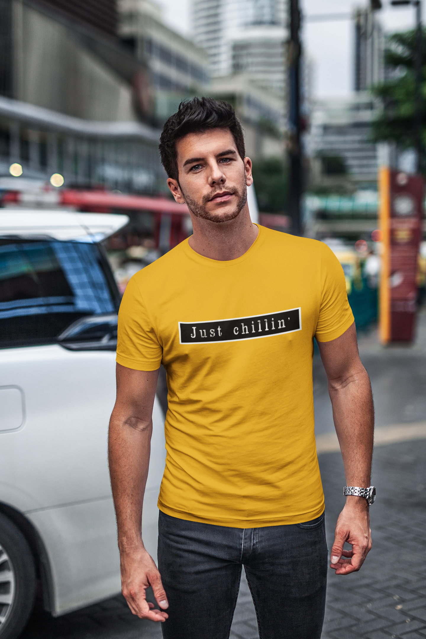 "JUST CHILLIN' " HALF-SLEEVE T-SHIRT'S