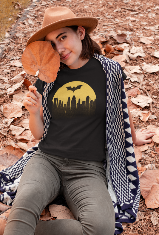 " BATMAN BEGINS " HALF-SLEEVE T-SHIRTS BLACK