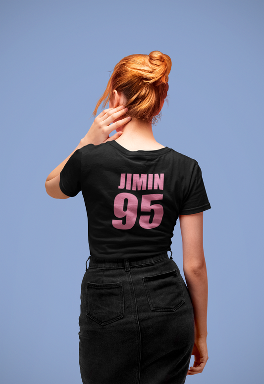 Map Of The Soul Persona - Jimin 95- Boy with luv (Double Sided Print) : BTS - HALF-SLEEVE T-SHIRTS