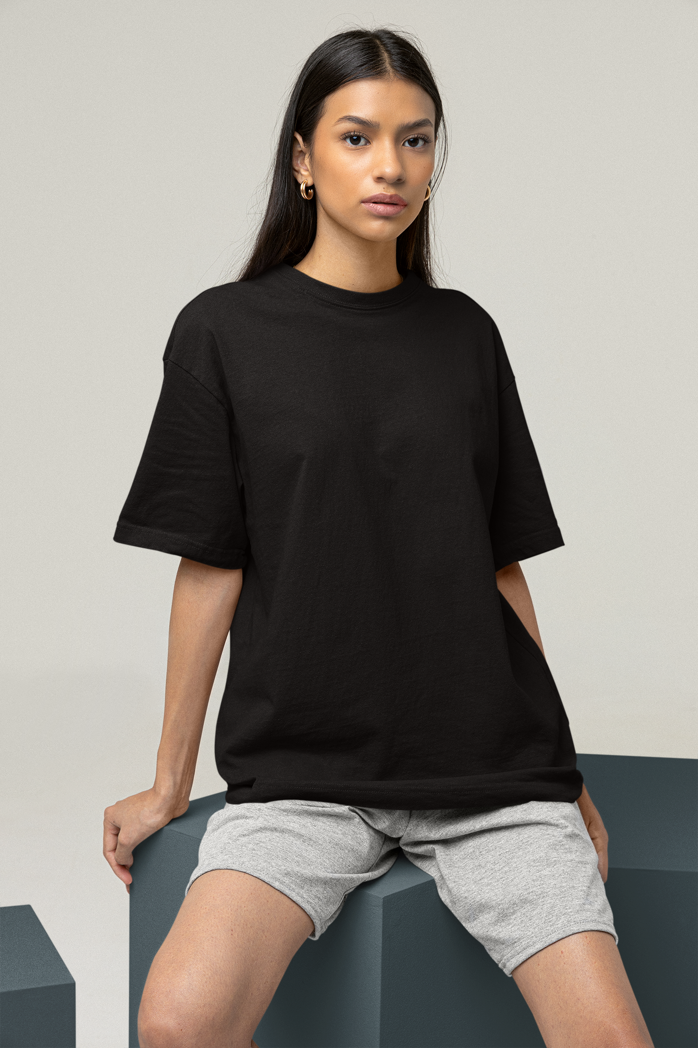 Black oversized t clearance shirt women's