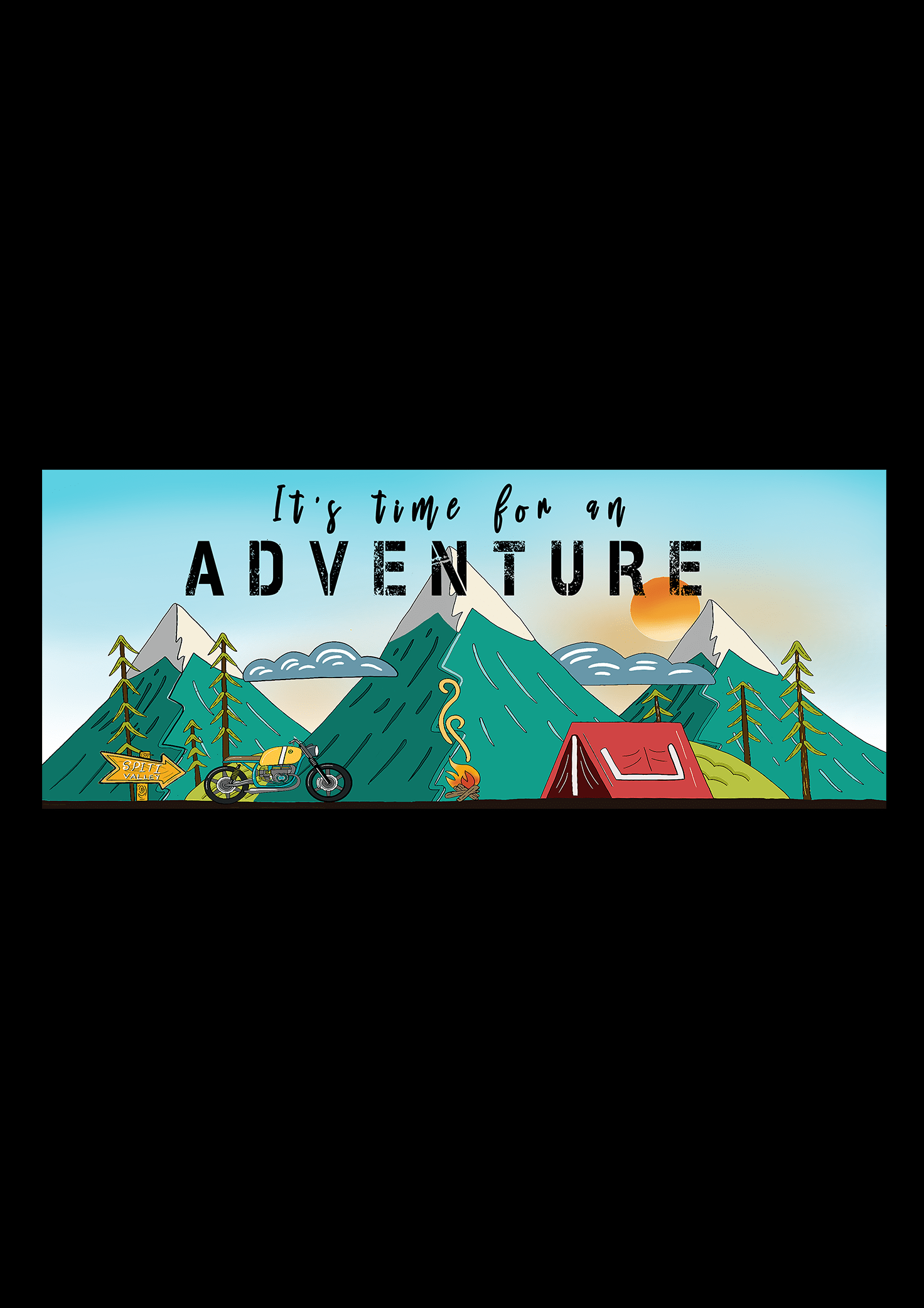 " TIME FOR AN ADVENTURE " HALF-SLEEVE T-SHIRTS
