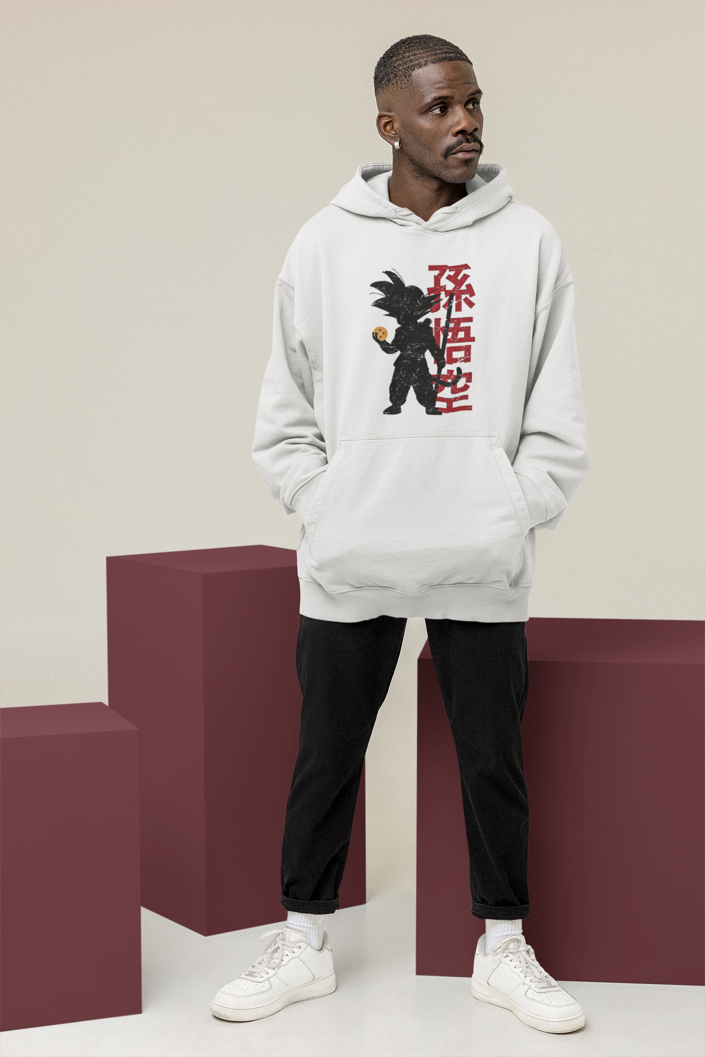 Get All Seven- Goku- Anime: WINTER HOODIES BLACK