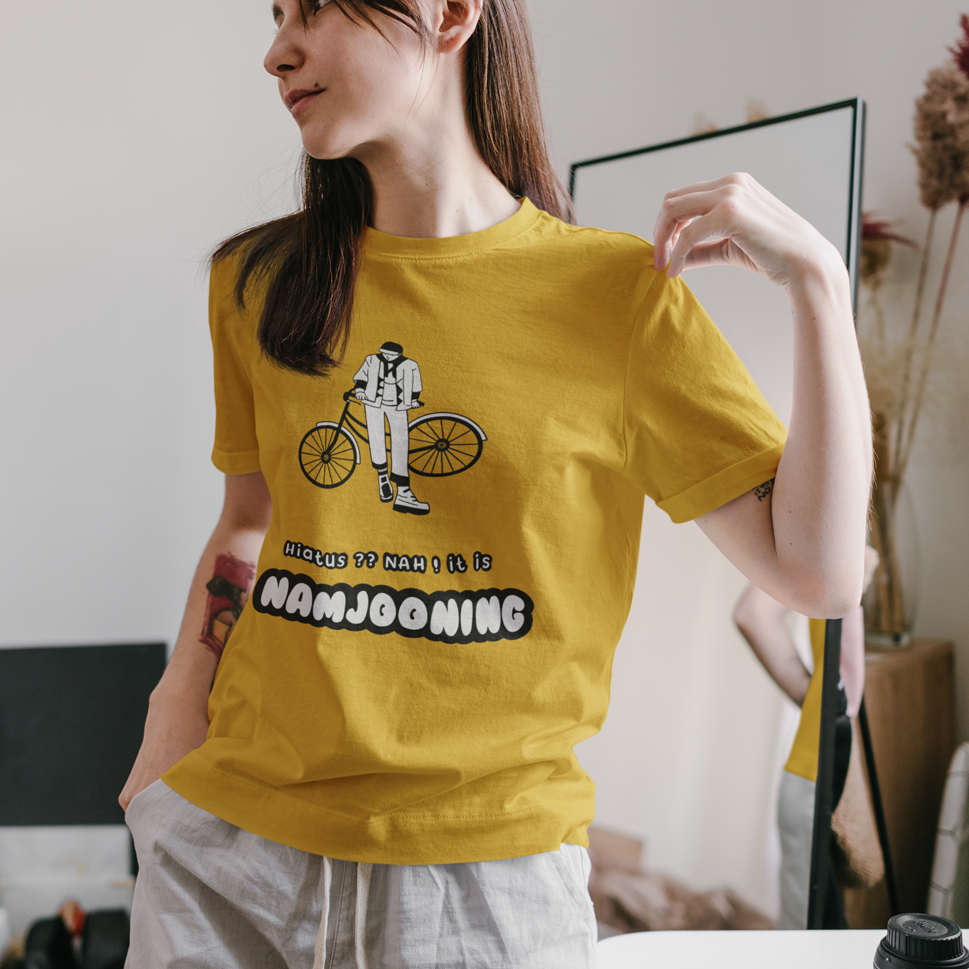 NAH! It is Namjooning: BTS - Half-sleeve T-shirts MUSTARD YELLOW