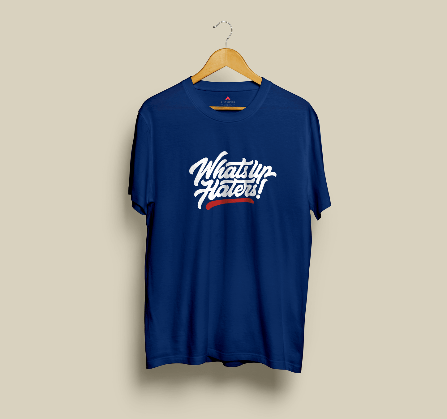 " WHAT'S UP HATERS " - HALF-SLEEVE T-SHIRTS ROYAL BLUE