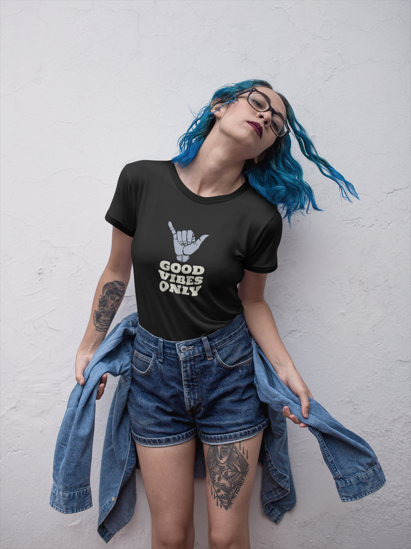 GOOD VIBES ONLY HALF-SLEEVE T-SHIRT