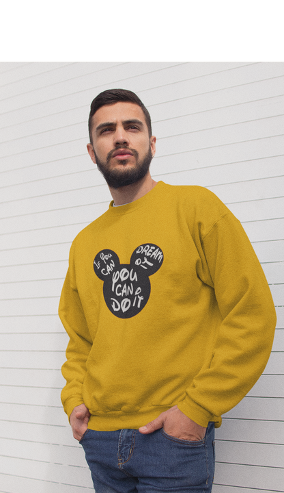 You Can Do It : Mickey Mouse - Winter Sweatshirts MUSTRARD YELLOW